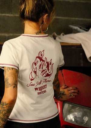 
                  
                    Wildust Sisters - See Ya In Hell Cropped T-Shirt
                  
                