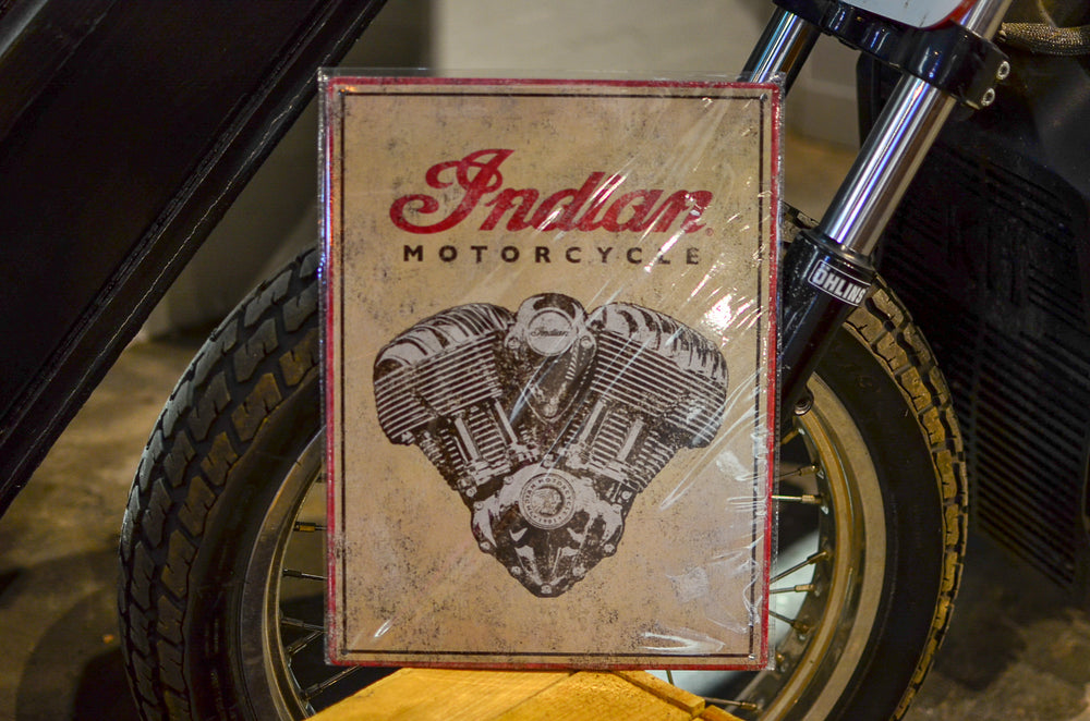 Indian Motorcycle - Engine Metal Sign