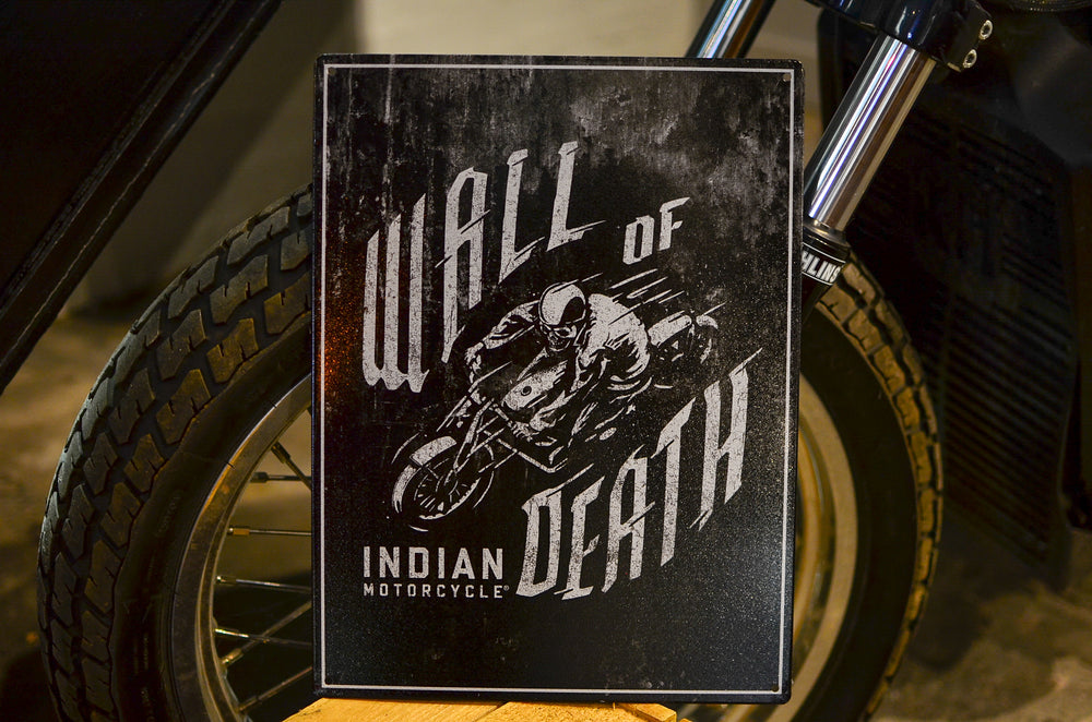 Indian Motorcycle - Wall of Death Metal Sign