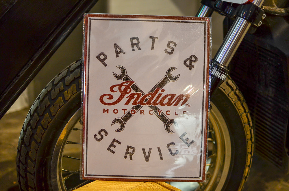 Indian Motorcycle - Parts & Service Metal Sign