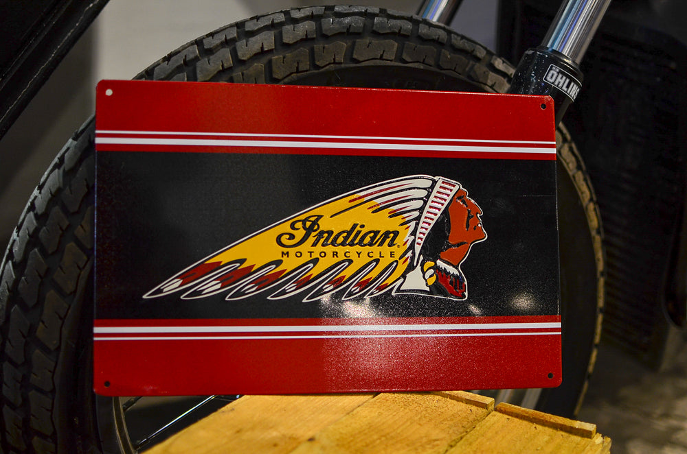 Indian Motorcycle - Color Headdress Metal Sign