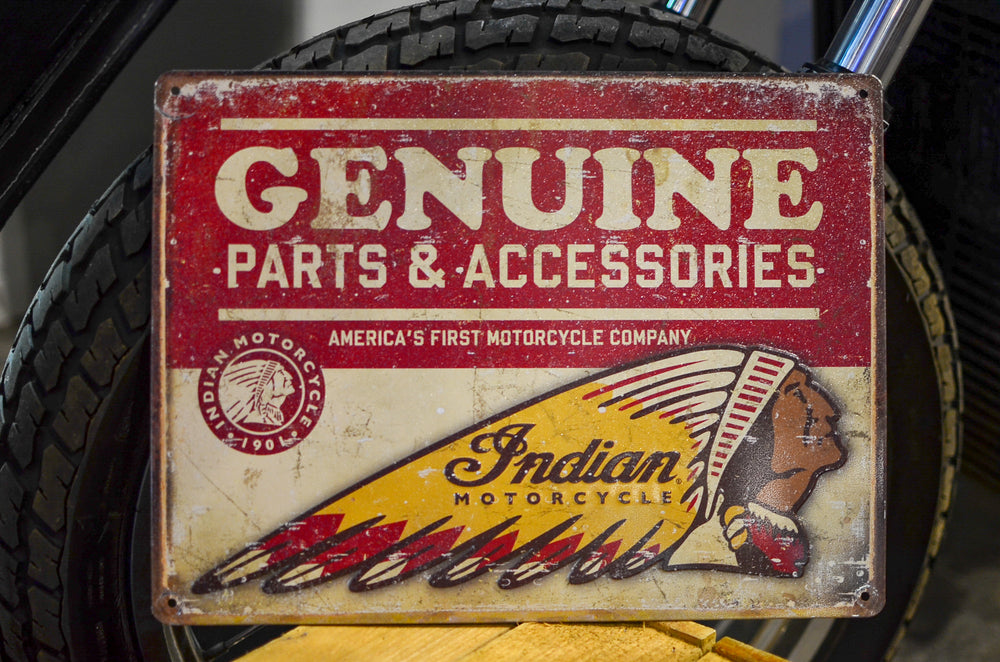 Indian Motorcycle - Genuine Parts Accessories Sign