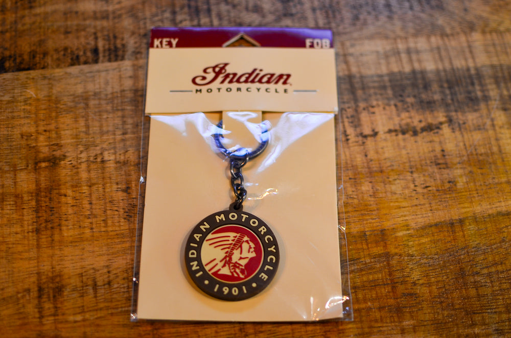 Indian Motorcycle - Circle Icon Rubber Key Ring