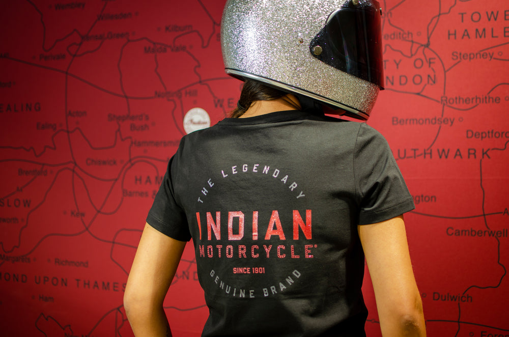 
                  
                    Indian Motorcycyle - WW BK Glitter Graphic Tee
                  
                